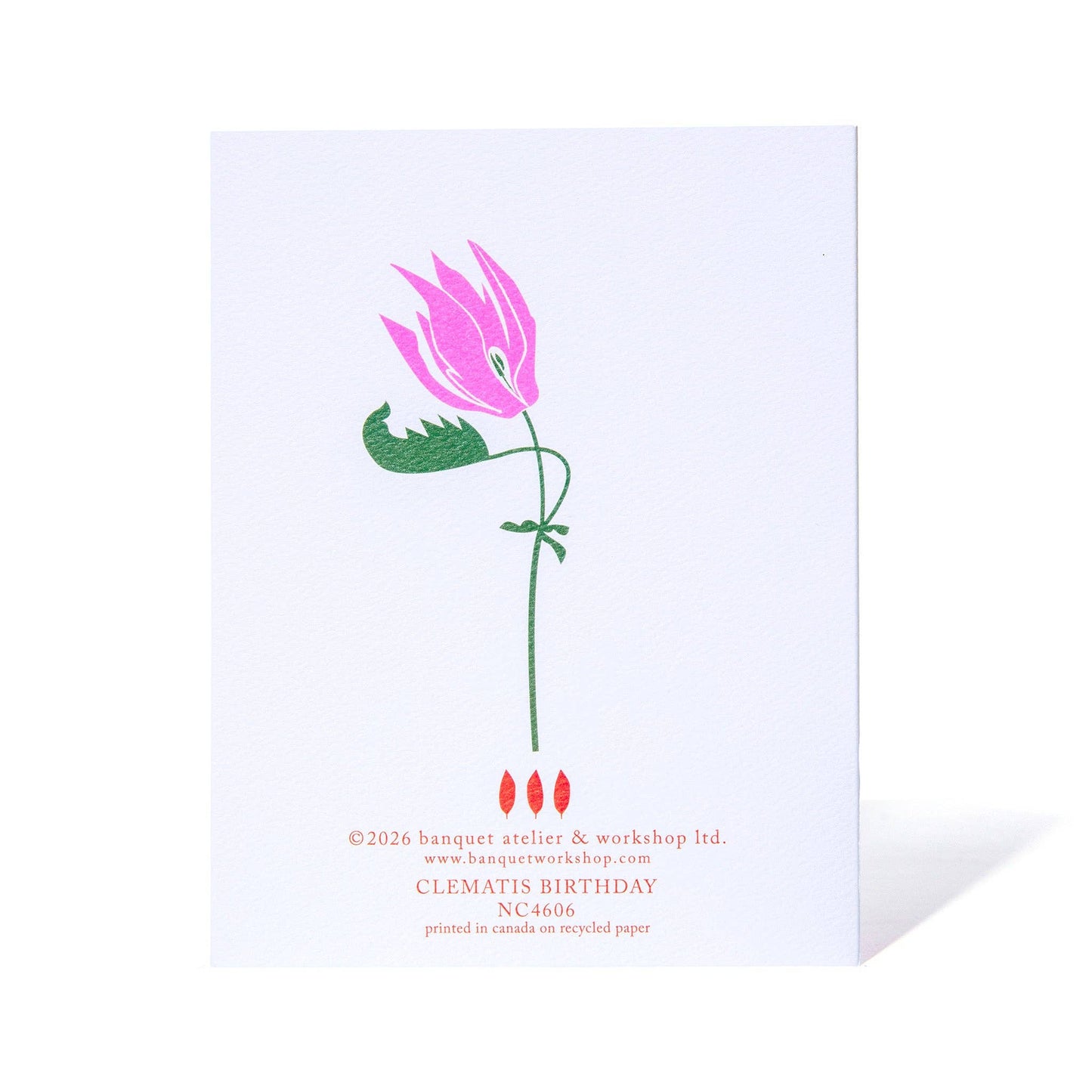 Clematis Birthday Note Card: Default Title