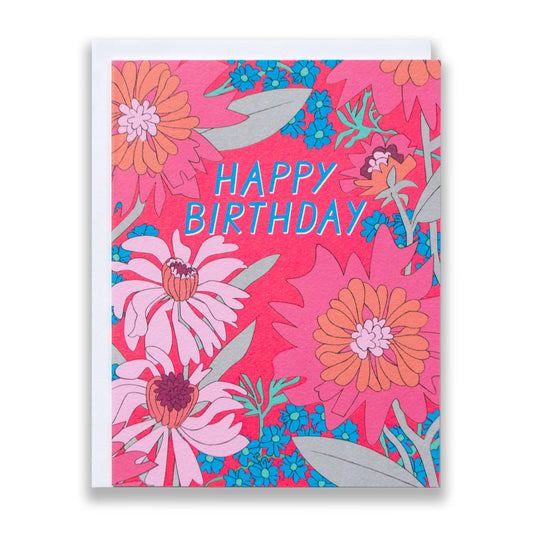 Vintage Floral  Birthday Flowers Note Card