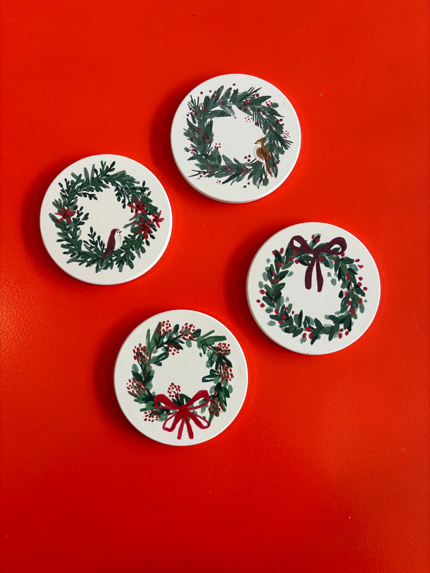 Wreath Coasters Set of 4