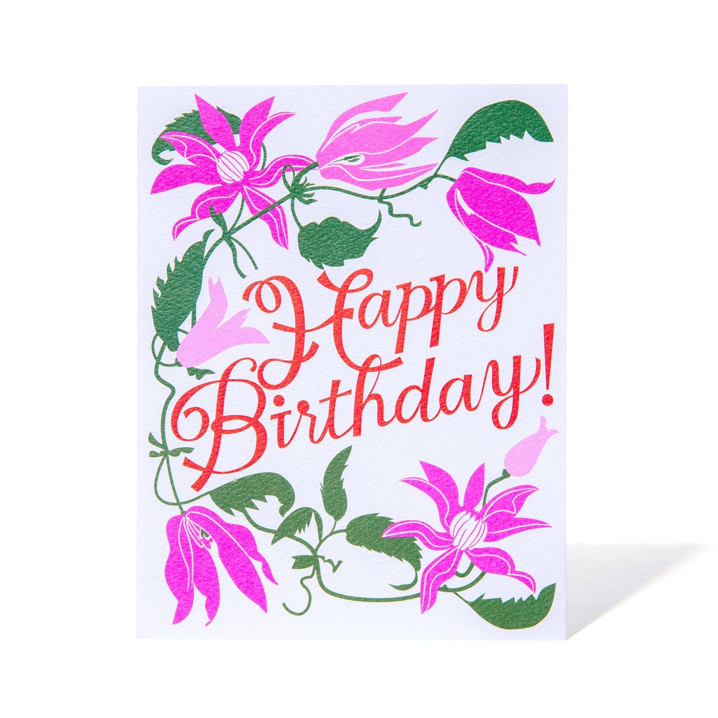 Clematis Birthday Note Card: Default Title