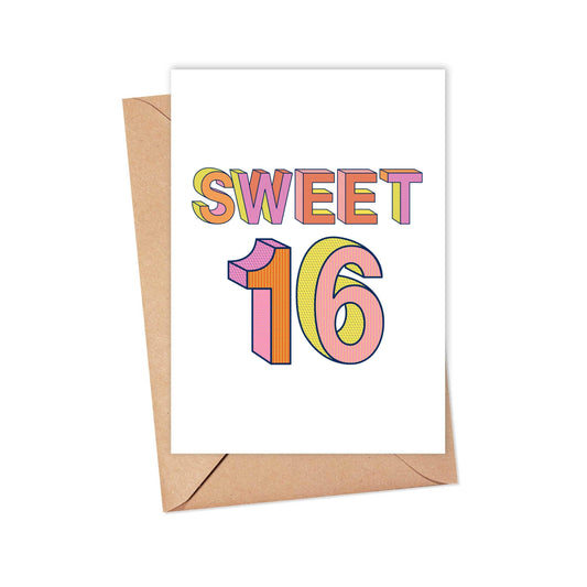 16th Birthday Card Funny Milestone Birthday Greeting Cards